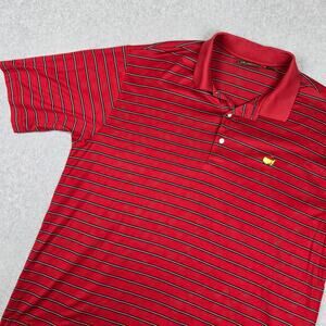Amen Corner XL Masters Golf Pima Cotton Red Stripe Polo Shirt